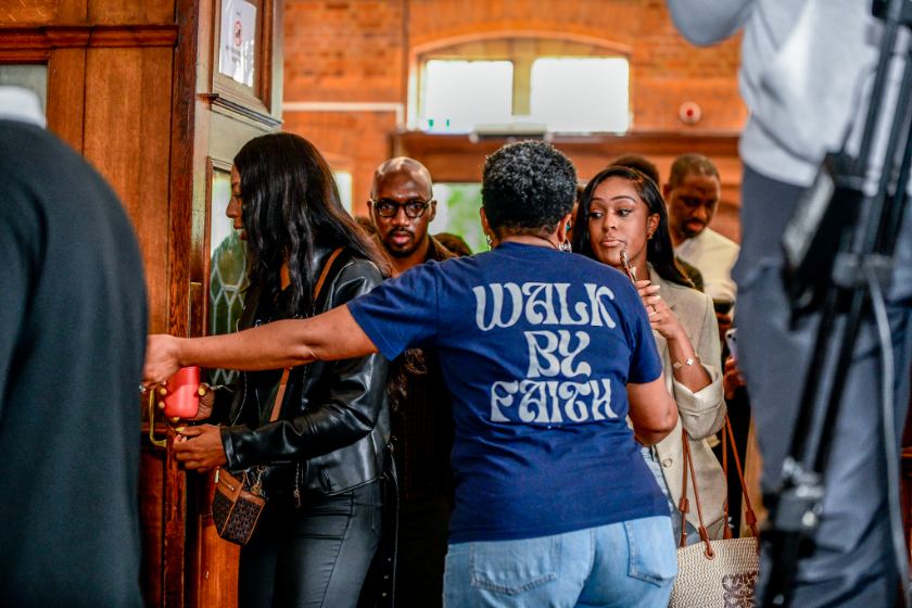 Guests arriving at the venue